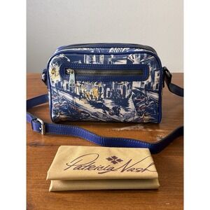 Discontinued Patricia Nash Evia Printed Leather Crossbody Harbor Nights New